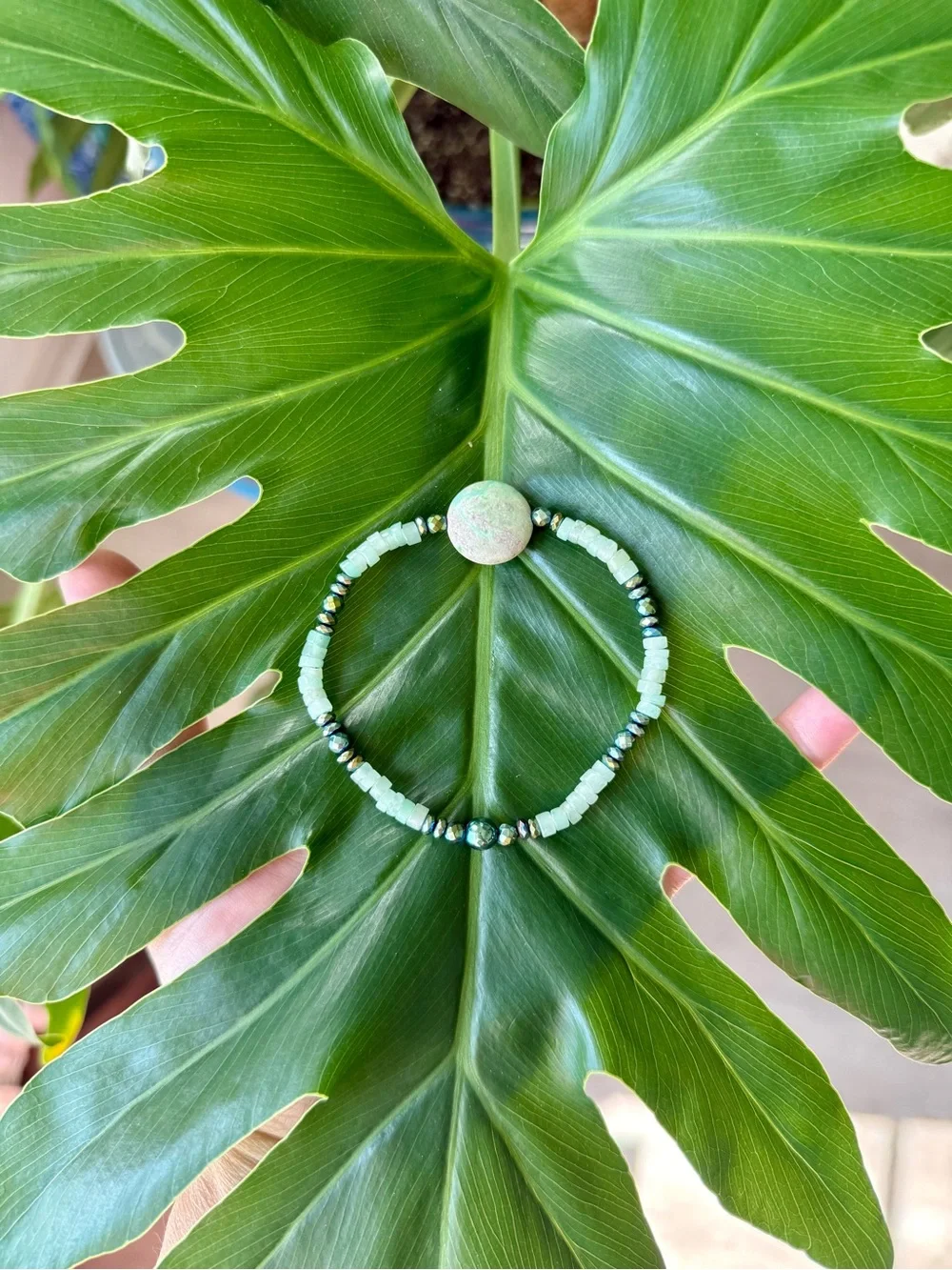 Jasper - Green aventurine - Hematite bracelet (one)